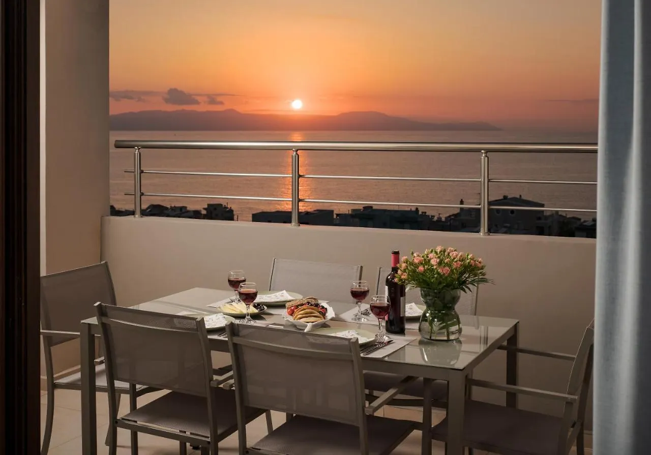 Overview Chania With Sea View And Amazing Sunset Greece
